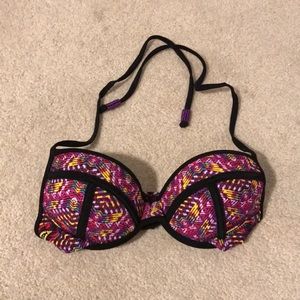Purple Tribal Bikini Top
